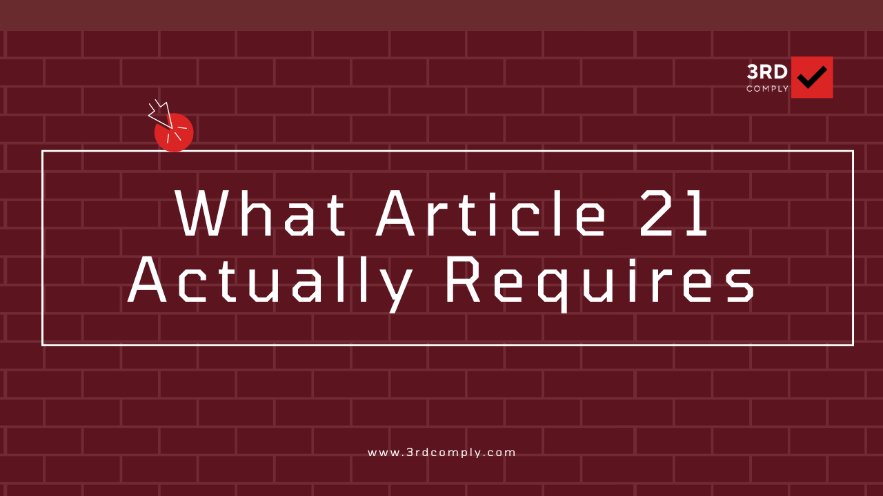 Illustration explaining NIS2 Article 21 requirements for third-party and supply chain security